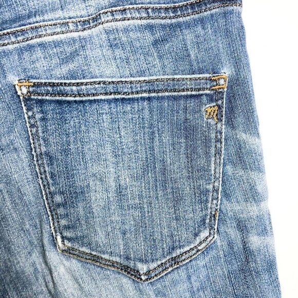 Madewell High Riser Skinny Jeans Medium Wash Womens 25 Whiskering - Picture 13 of 16